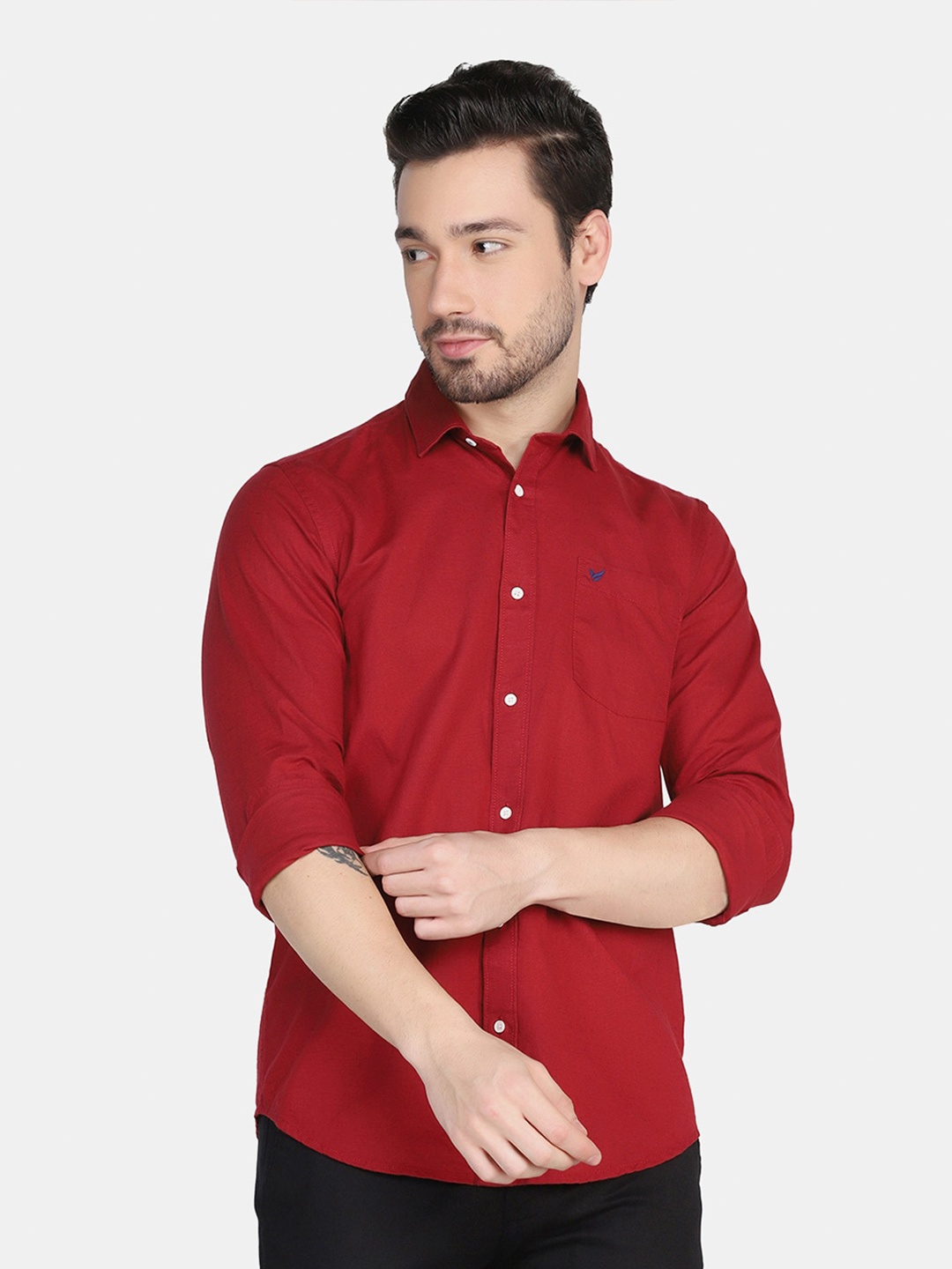

Blackberrys Men Red Slim Fit Casual Shirt