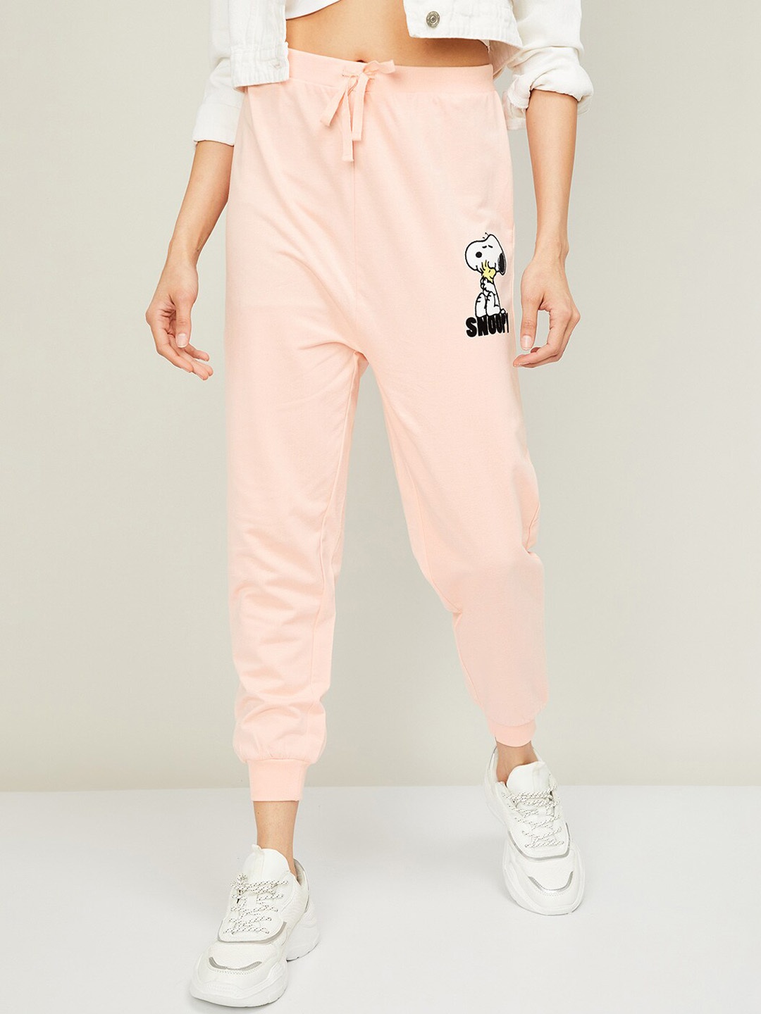 

Ginger by Lifestyle Women Pink Joggers Cotton Trousers