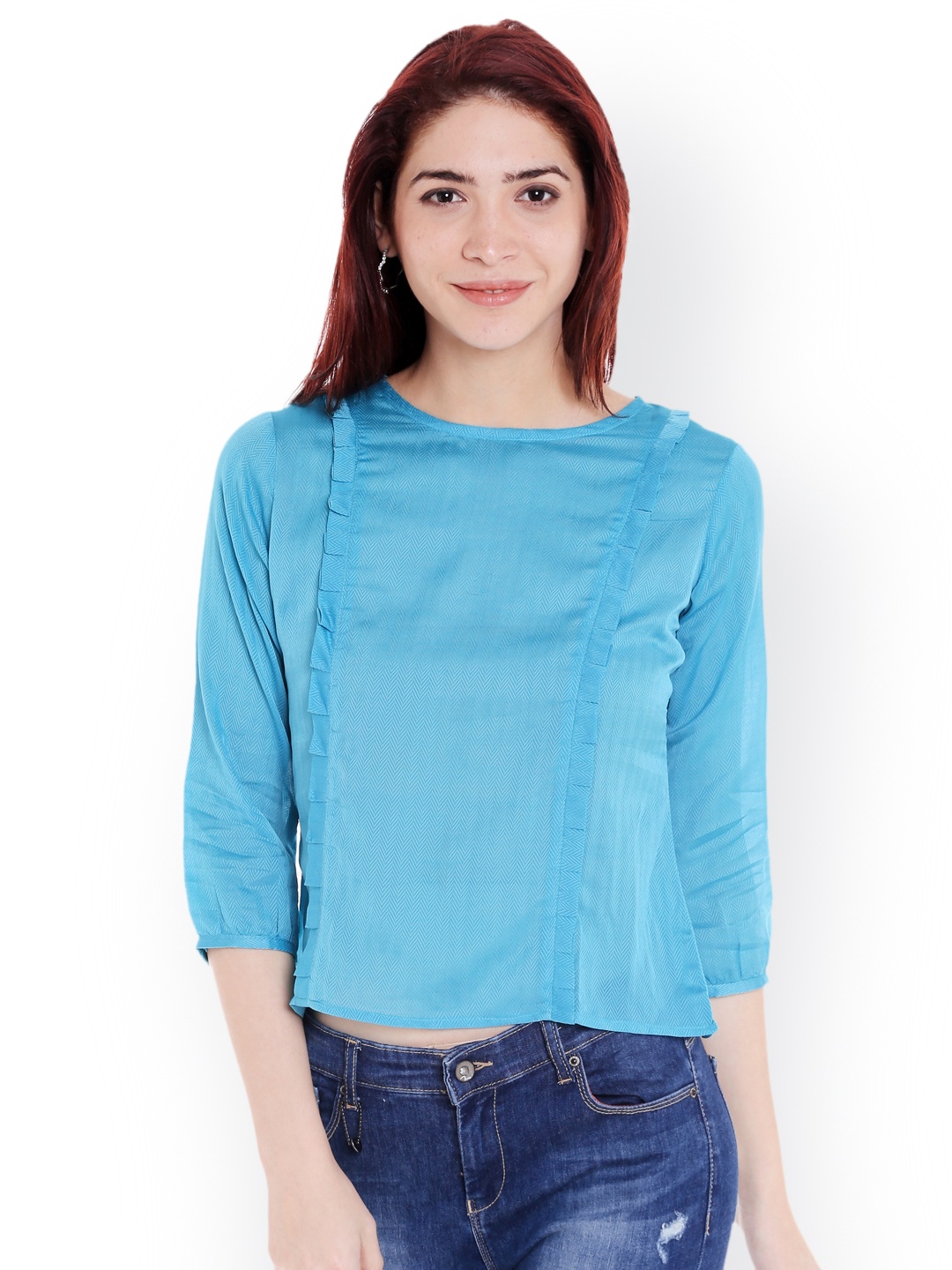 

Style Quotient Women Blue Solid Top