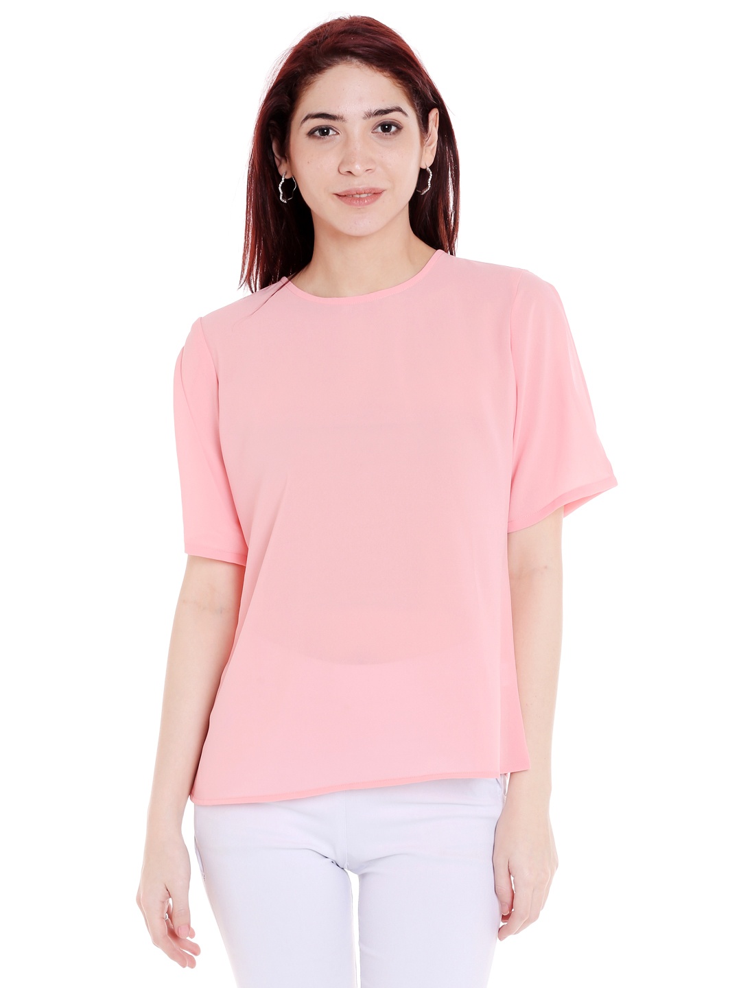 

Style Quotient Women Pink Solid Top