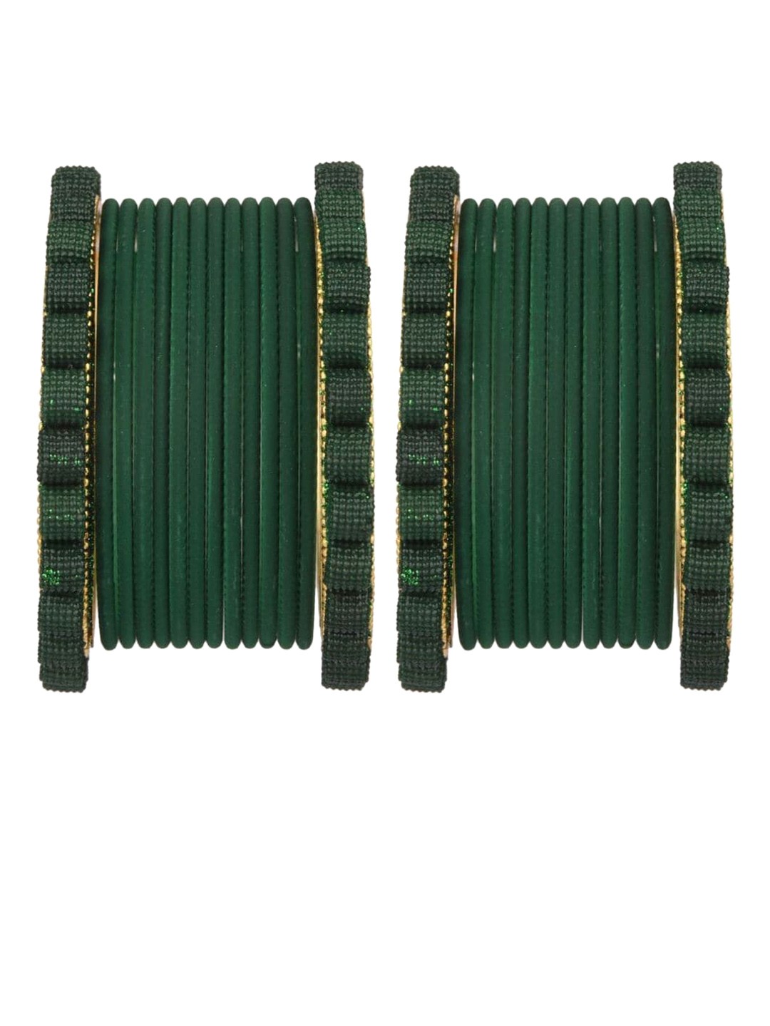 

Efulgenz Classic Fashion Set of 28-Pcs Gold-Plated & Green Bangle Set