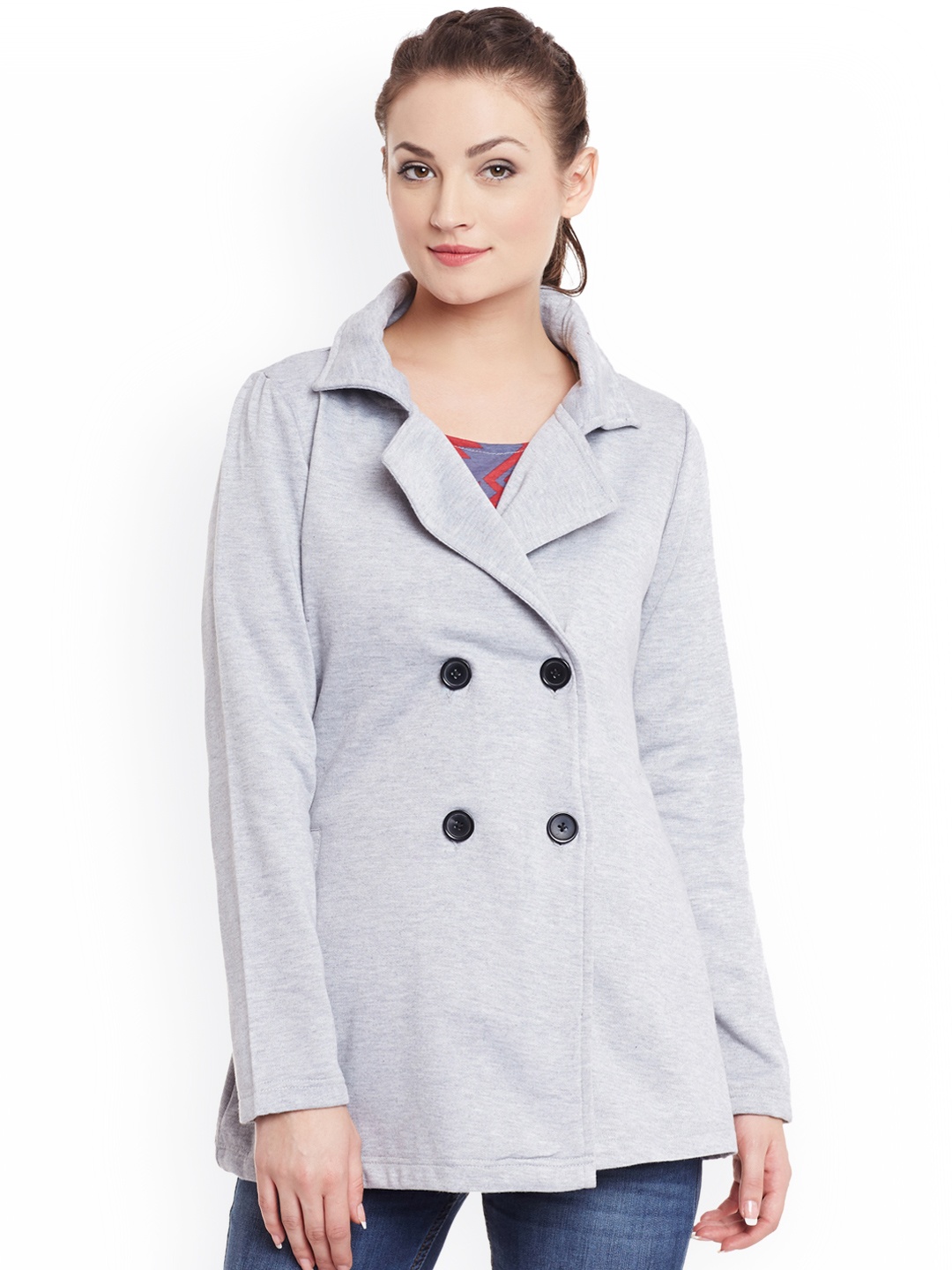 

Belle Fille Grey Melange Overcoat