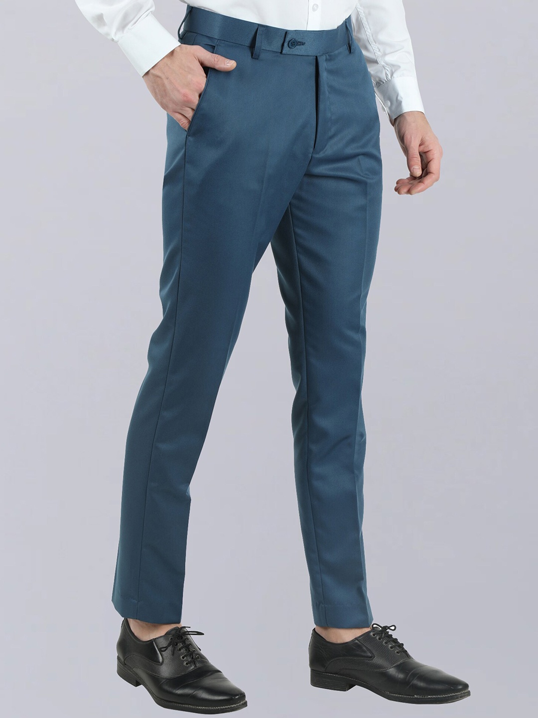 

VEI SASTRE Men Blue Smart Slim Fit Trousers