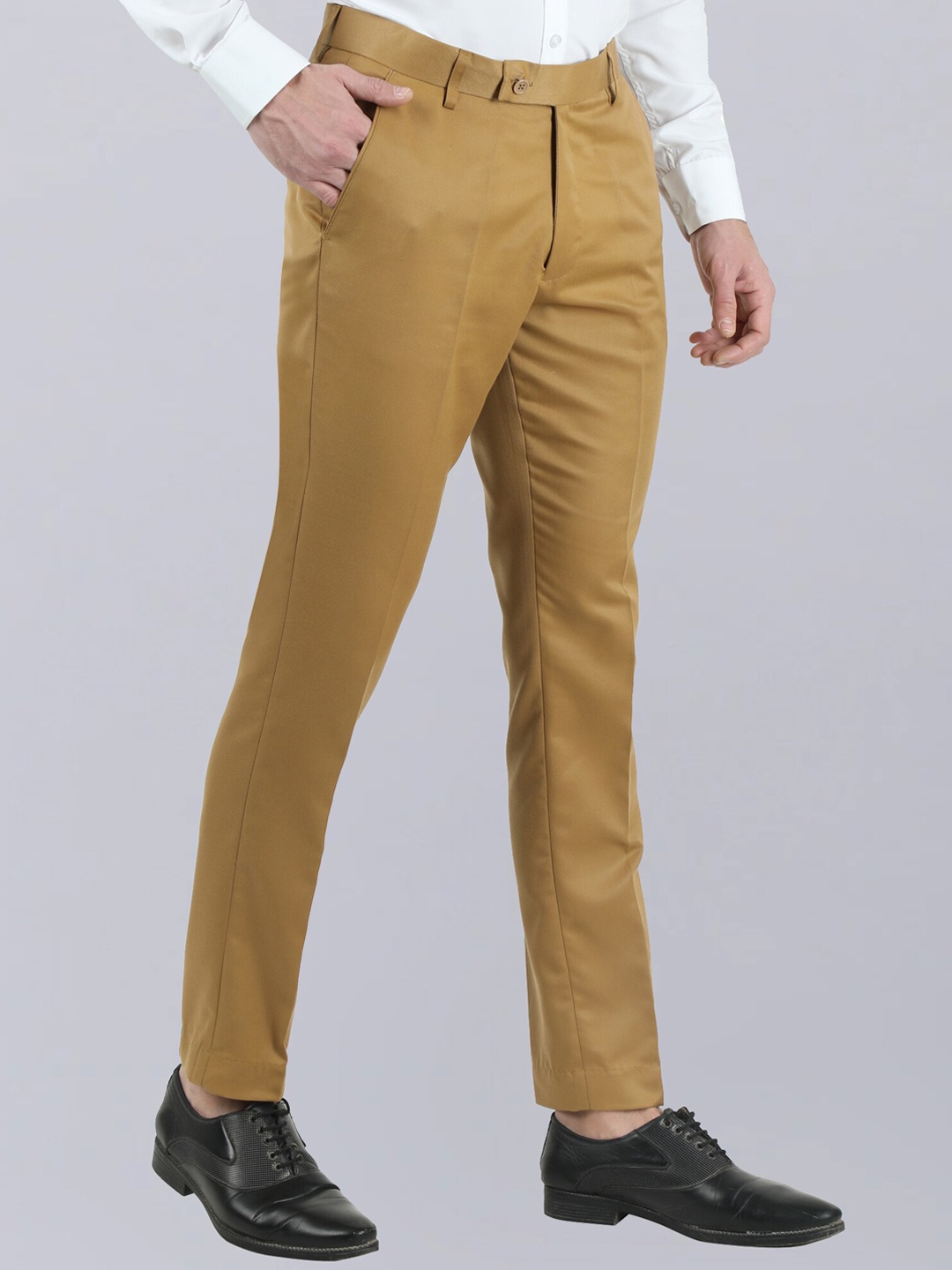 

VEI SASTRE Men Khaki Smart Slim Fit Chinos Trousers