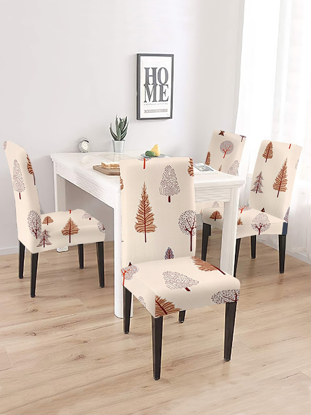 

Cortina Set Of 4 Beige Printed Chair Cover