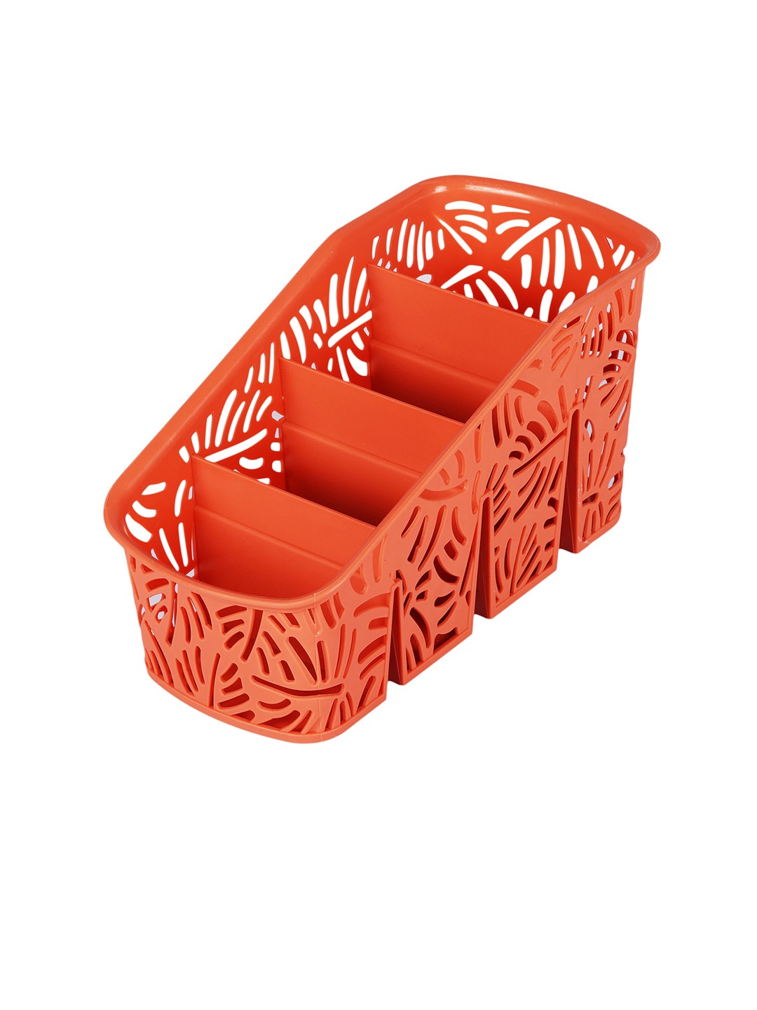 

ZEVORA Orange-color Textured Multi-Purpose Desk Organiser