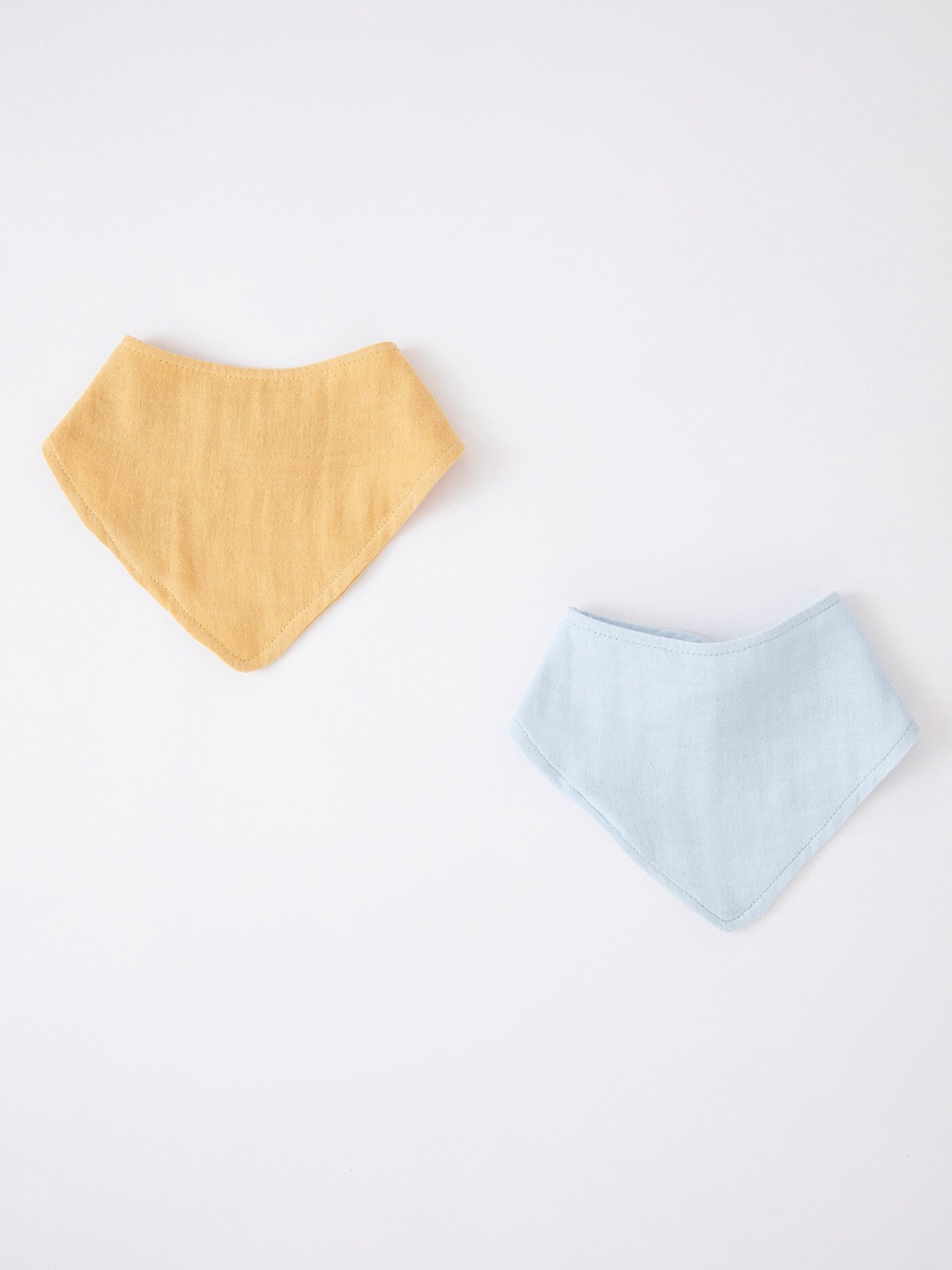 

DeFacto Infant Boys Pack of 2 Pure Cotton Bibs, Yellow