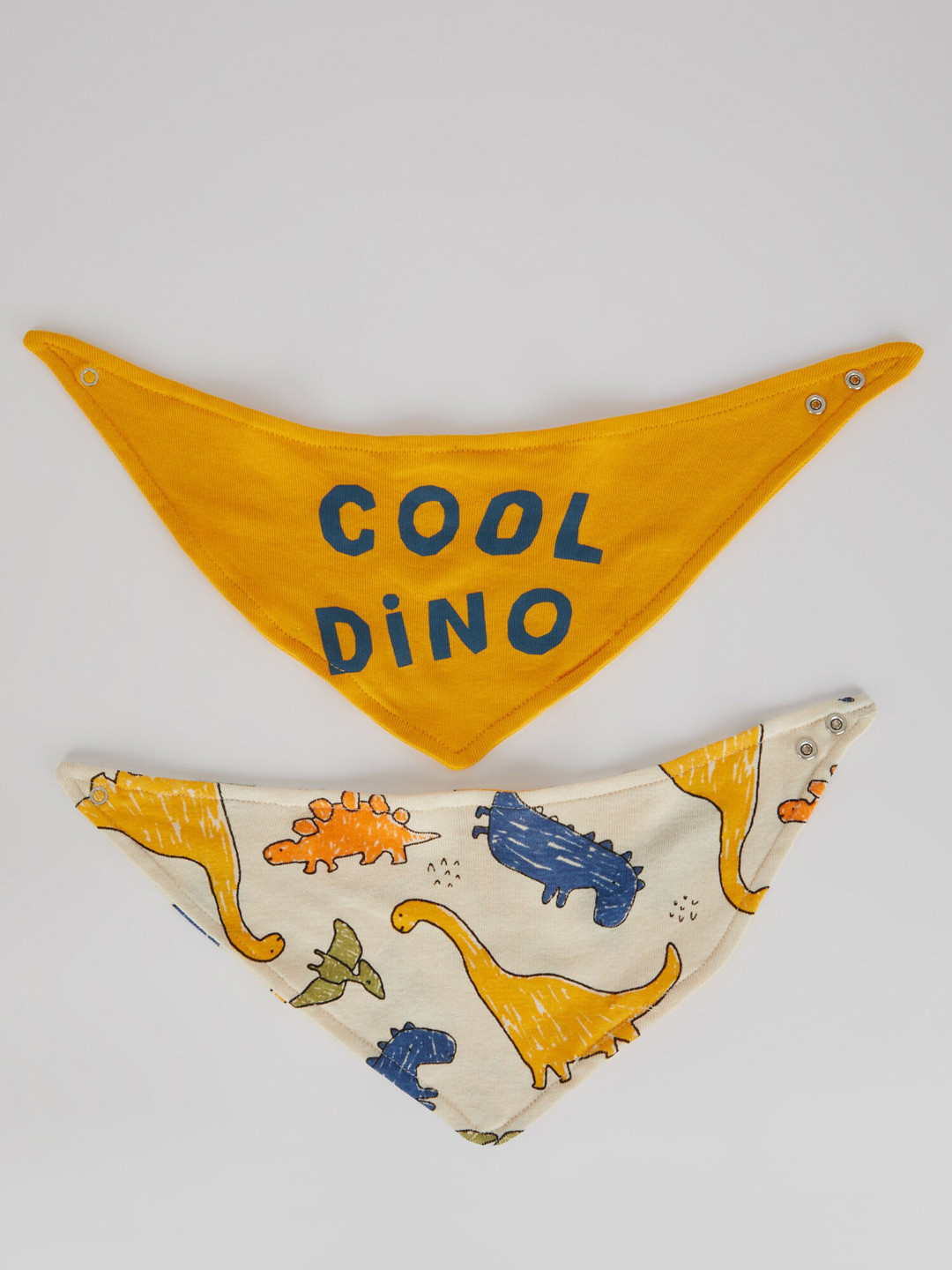 

DeFacto Boys Pack Of 2 Printed Pure Cotton Bibs, Yellow