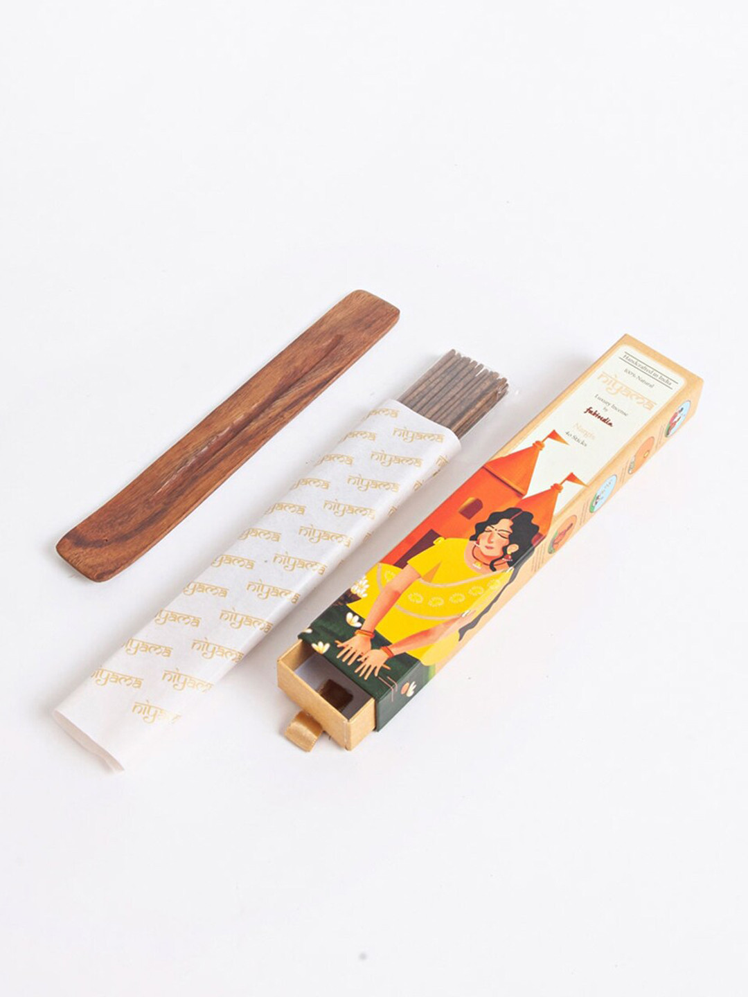 

Fabindia Set of 40 Brown Niyama Nargis Fragrance Incense Sticks