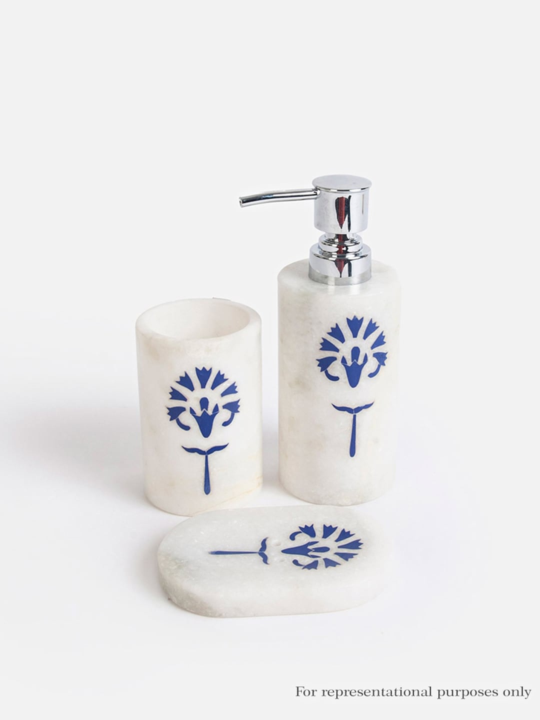 

Fabindia Irya White Abstract Printed Marble Soap Dish
