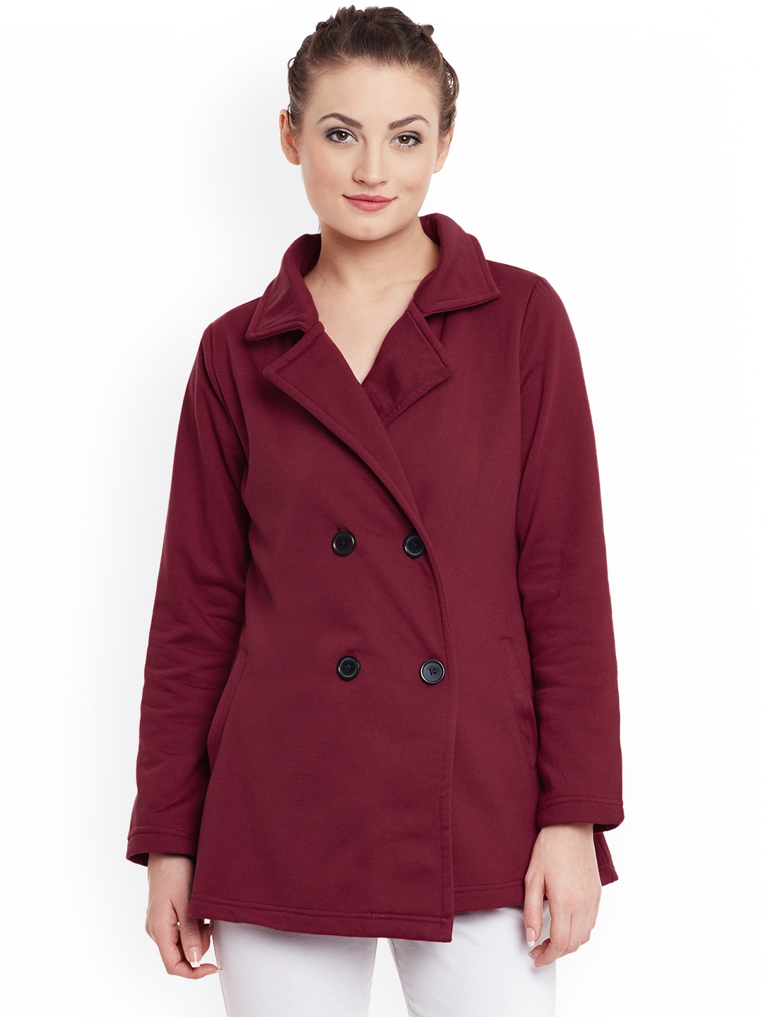 

Belle Fille Maroon Overcoat