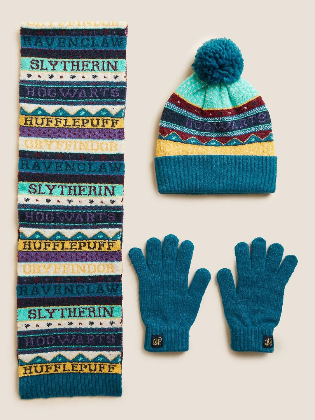 

Marks & Spencer Unisex Kids Blue & White Printed Beanie