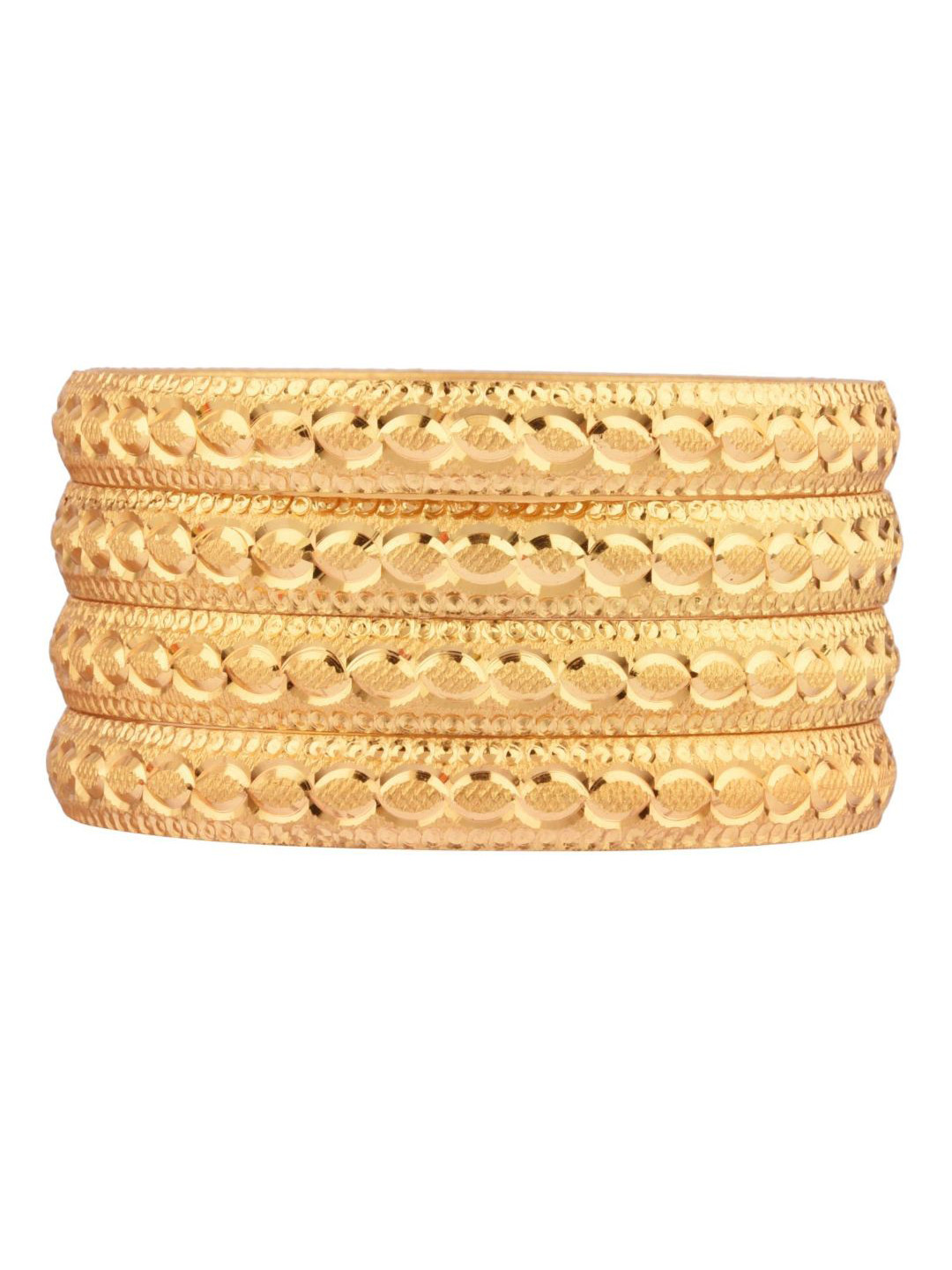 

Efulgenz Antique Designer Set of 4 Gold-Plated Designer Bangle Set