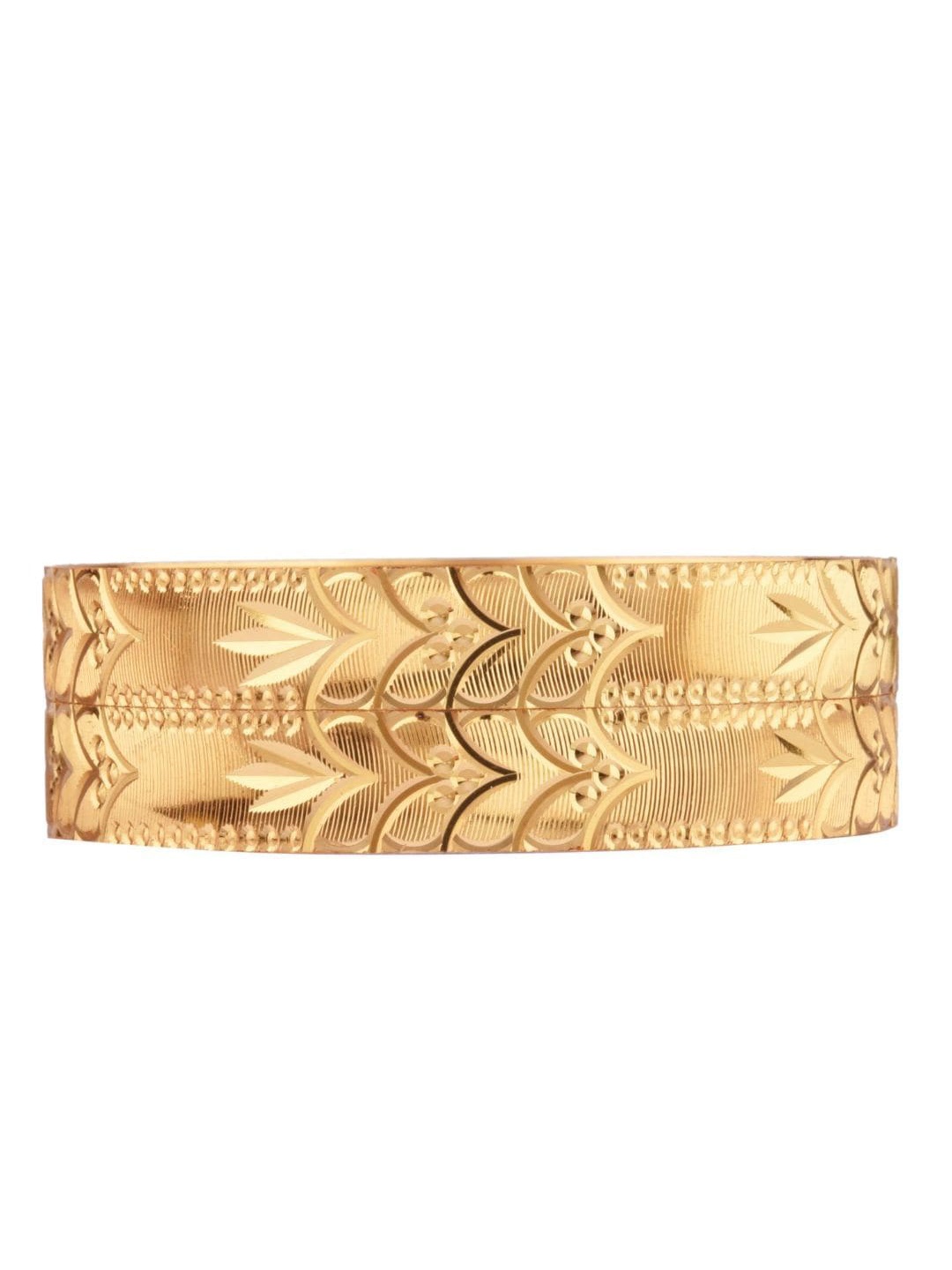 

Efulgenz Antique Designer Set Of 2 Gold-Plated Bangle Set