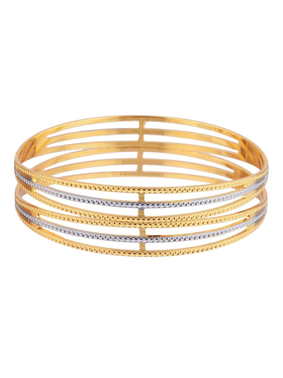 

Efulgenz Antique Designer Set of 2 Gold-Plated Designer Bangle Set