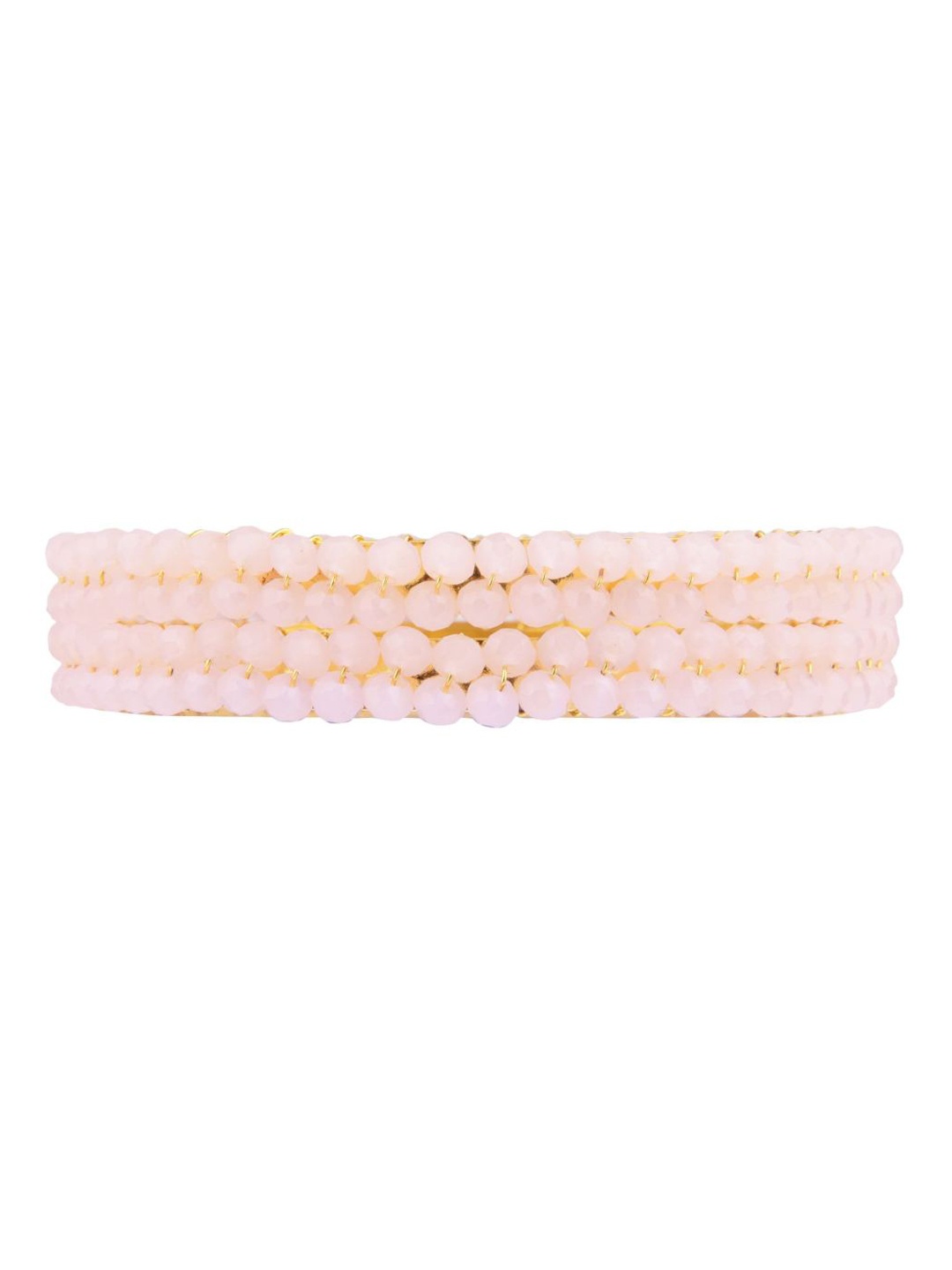 

Efulgenz Antique Designer Set Of 4 Gold-Plated Pink Beaded Bangle