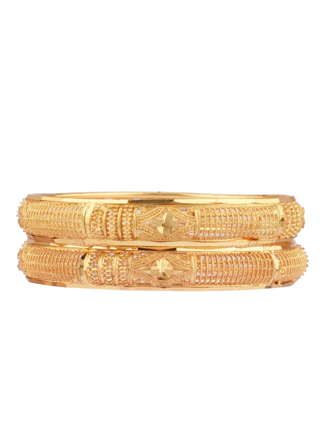 

Efulgenz Set Of 2 Gold-Plated Bangles