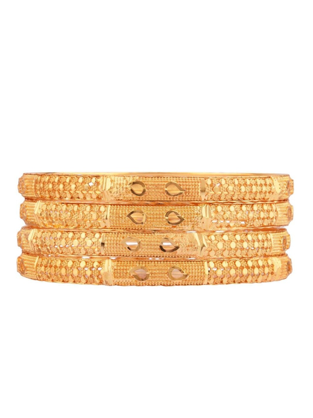 

Efulgenz Set Of 4 Gold-Plated Bangle