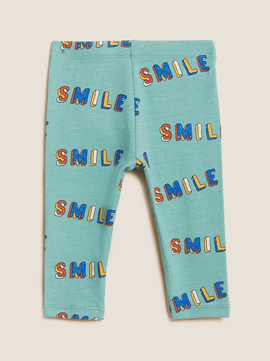 

Marks & Spencer Girls Sage Printed Leggings, Green