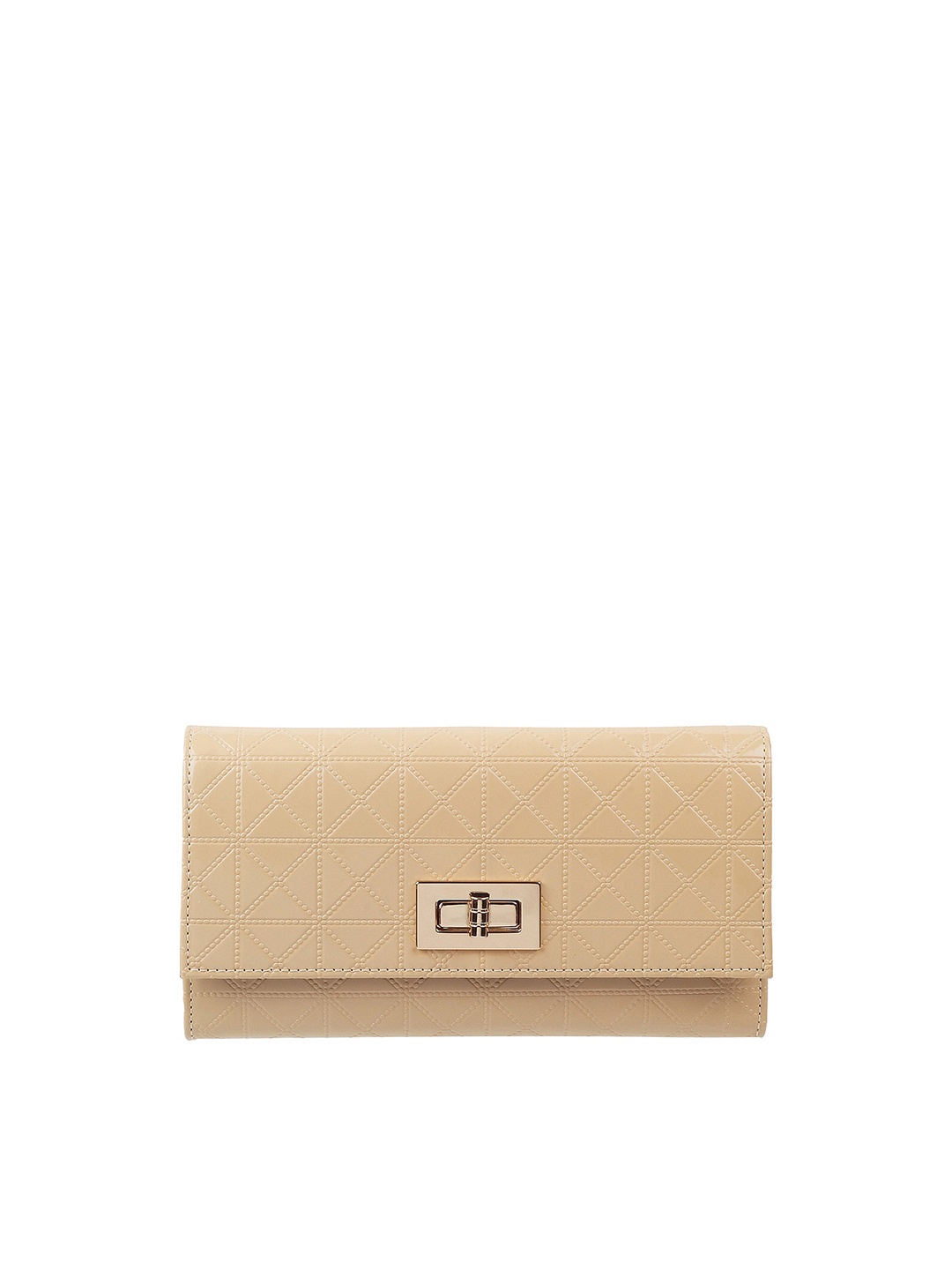 

Mochi Women Khaki Geometric Textured PU Envelope