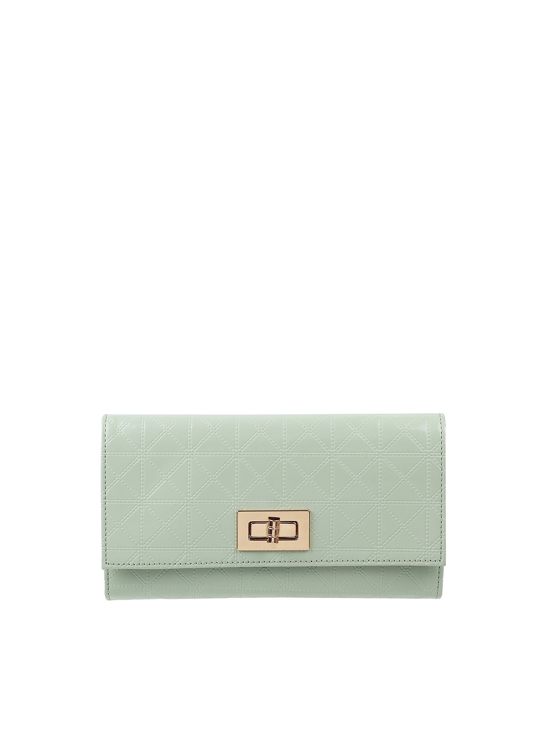 

Mochi Women Green Geometric Textured PU Envelope