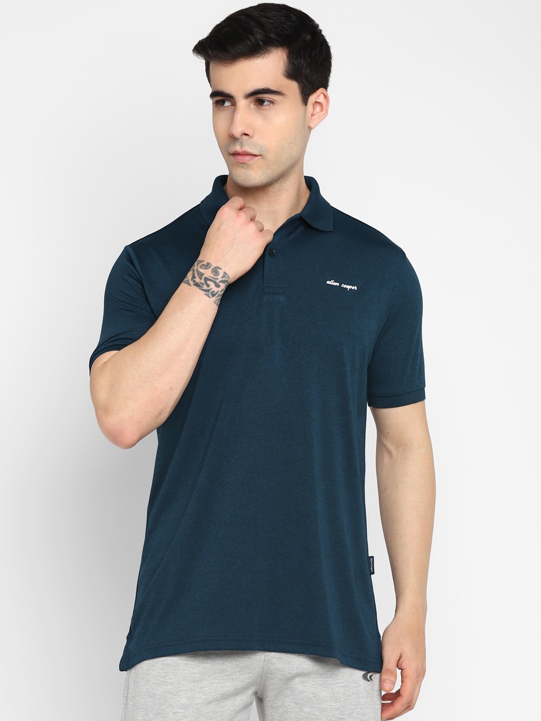 

Allen Cooper Polo Collar T-shirt, Blue