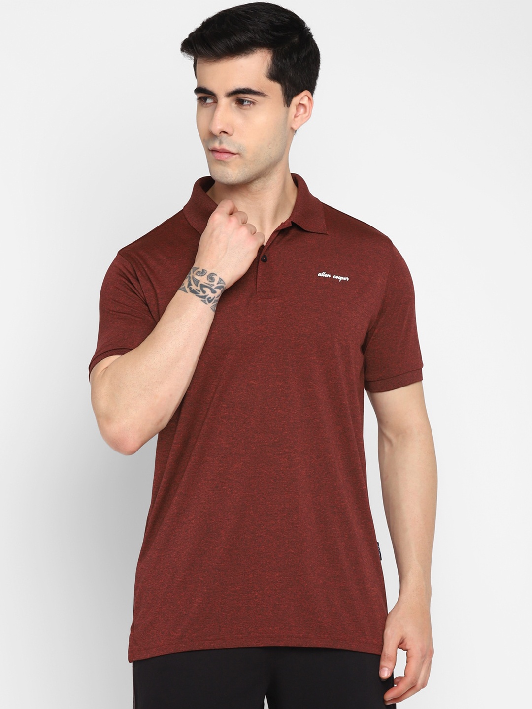 

Allen Cooper Polo Collar T-shirt, Rust