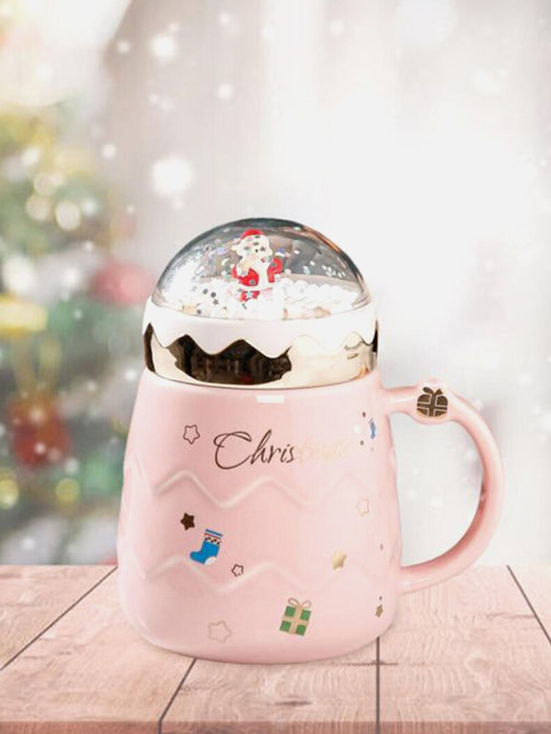 

Little Surprise Box LLP Pink Ceramic Mug Christmas Decor 330 ML