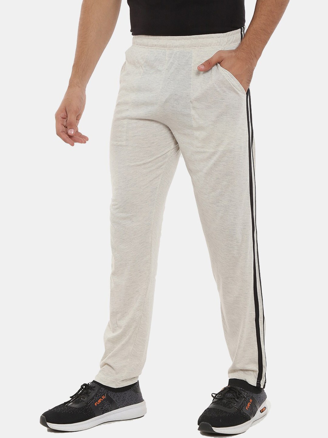 

V-Mart Men Grey Cotton Sports Track Pants