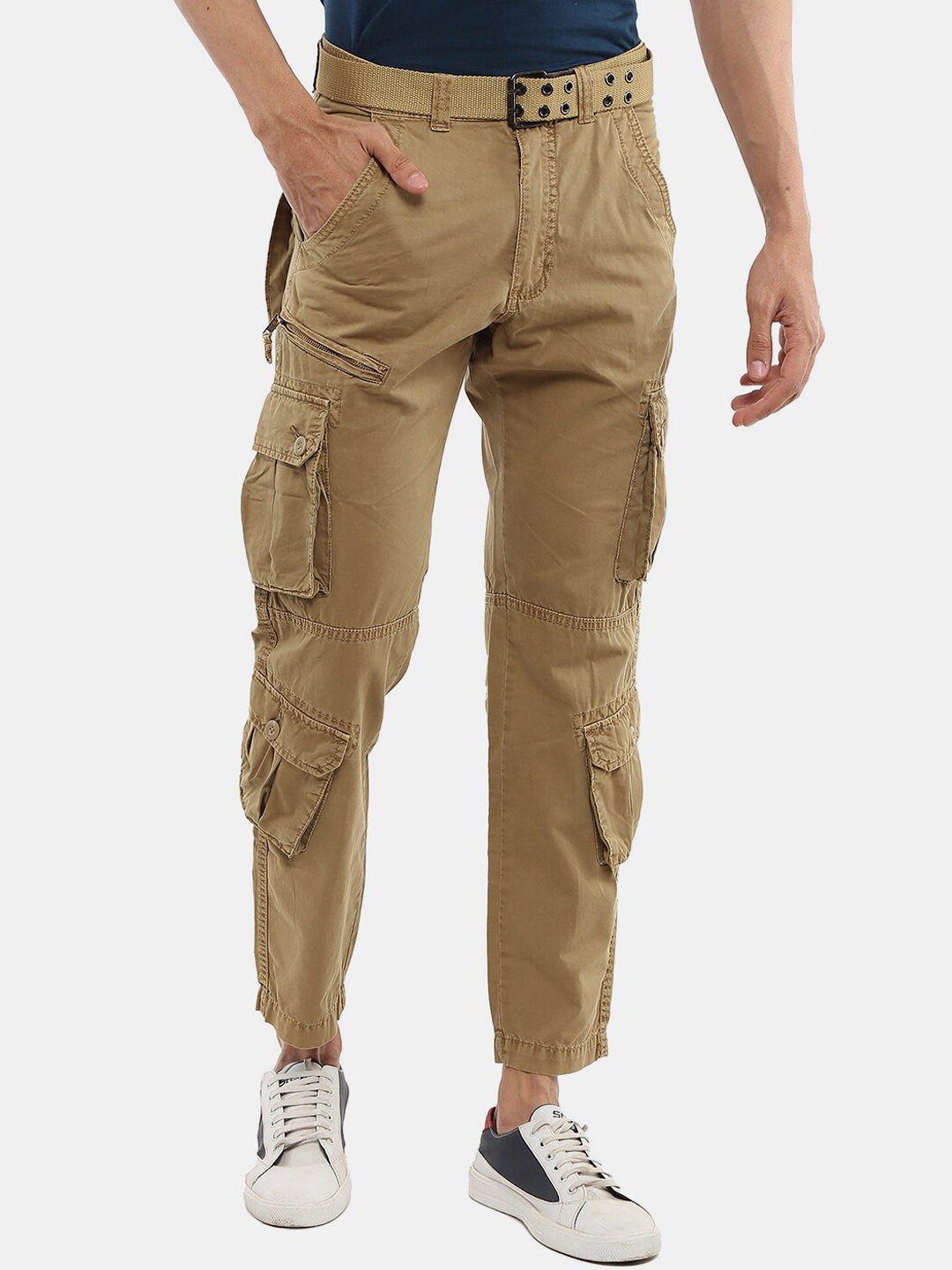 

V-Mart Men Khaki Tussar Sports Track Pants