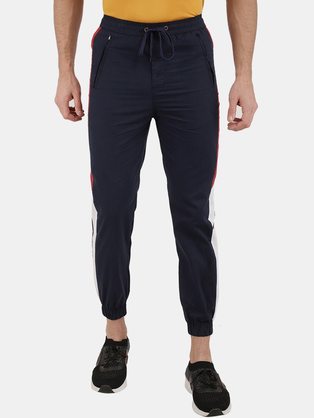 

V-Mart Tussar Men Navy Blue Solid Cotton Track Pants