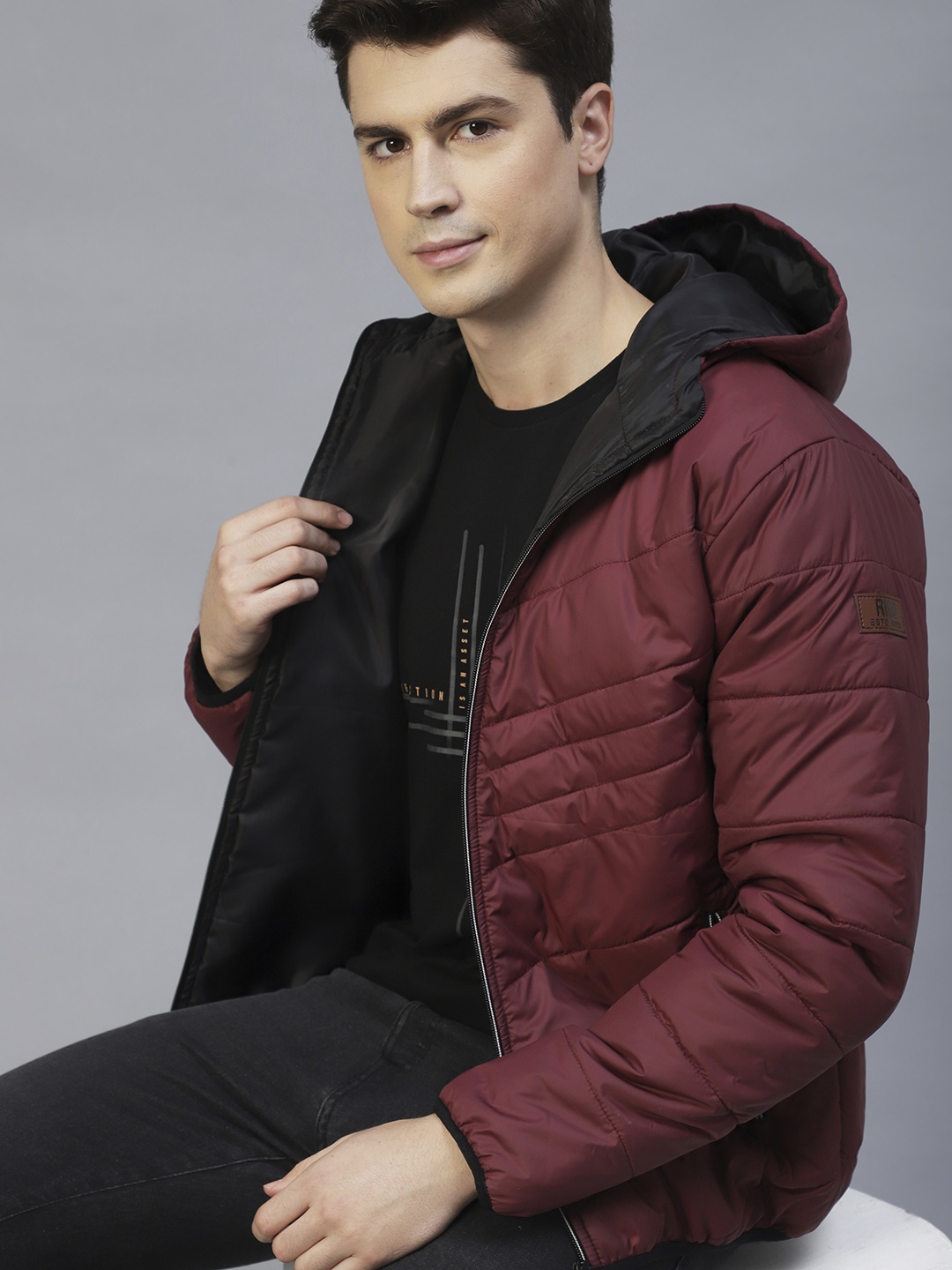 

Rigo Men Red Lightweight Outdoor Puffer Jacket