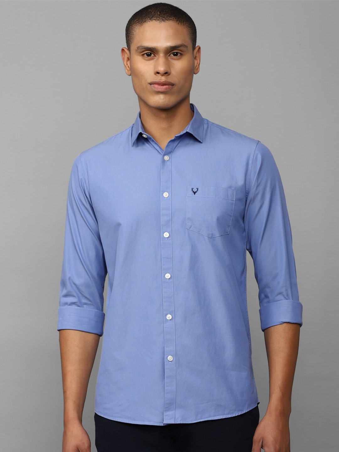 

Allen Solly Men Blue Slim Fit Cotton Casual Shirt