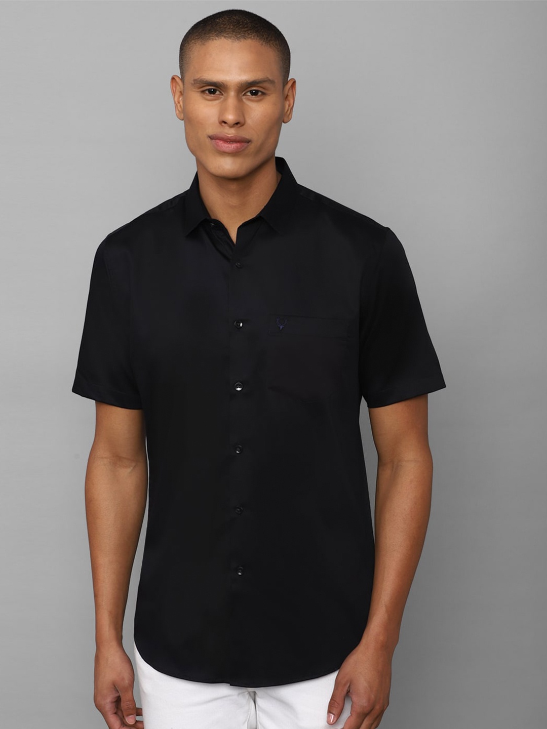 

Allen Solly Men Black Slim Fit Casual Shirt