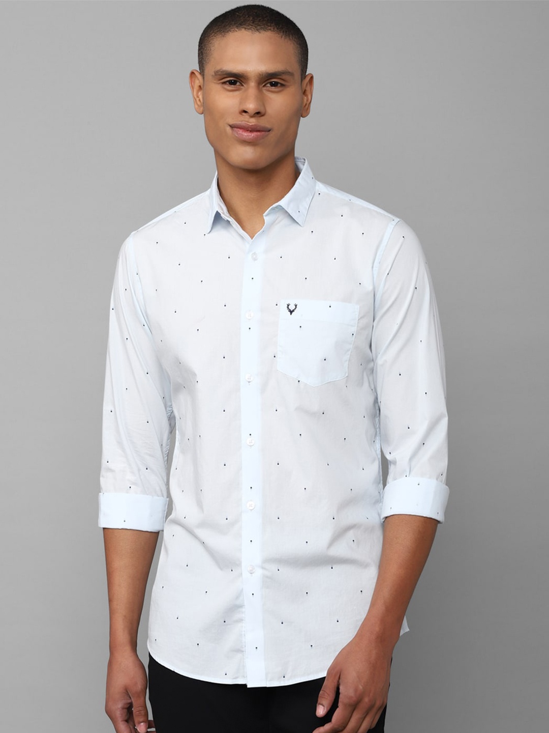 

Allen Solly Men Slim Fit Printed Casual Shirt, White