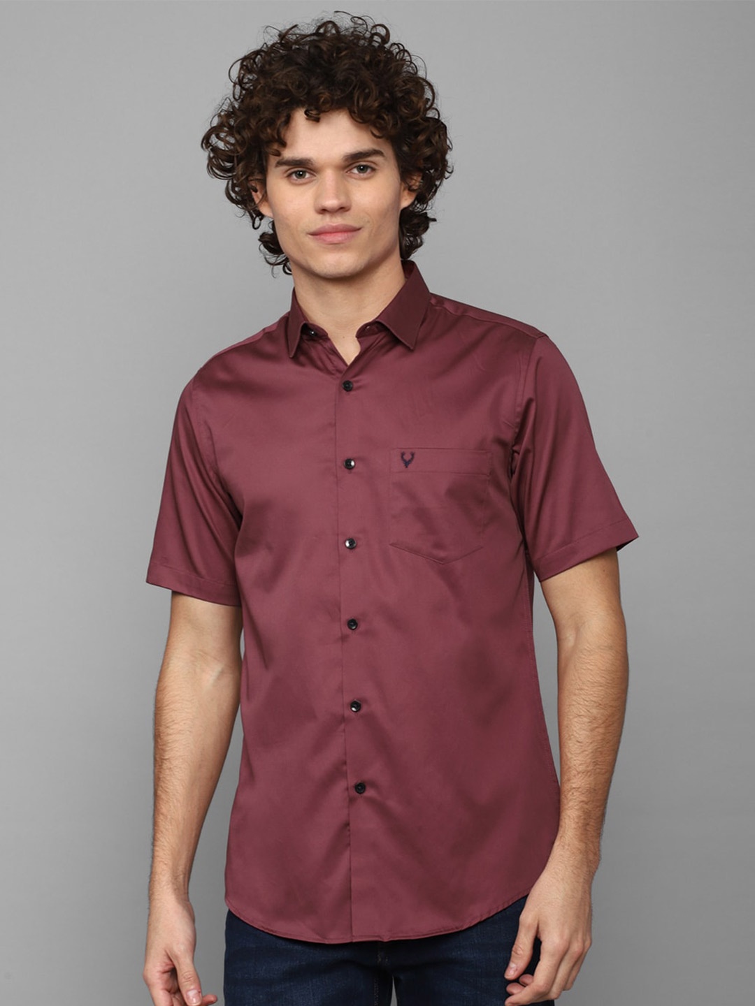 

Allen Solly Men Purple Slim Fit Cotton Casual Shirt