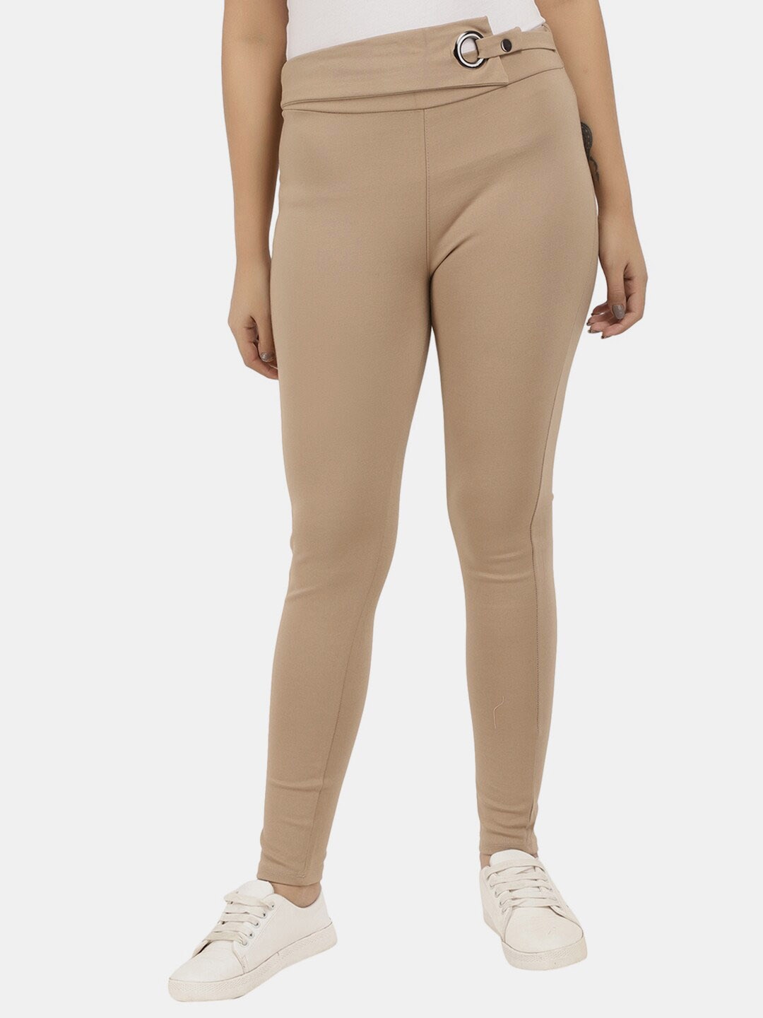 

V-Mart Women Beige Cotton Jeggings