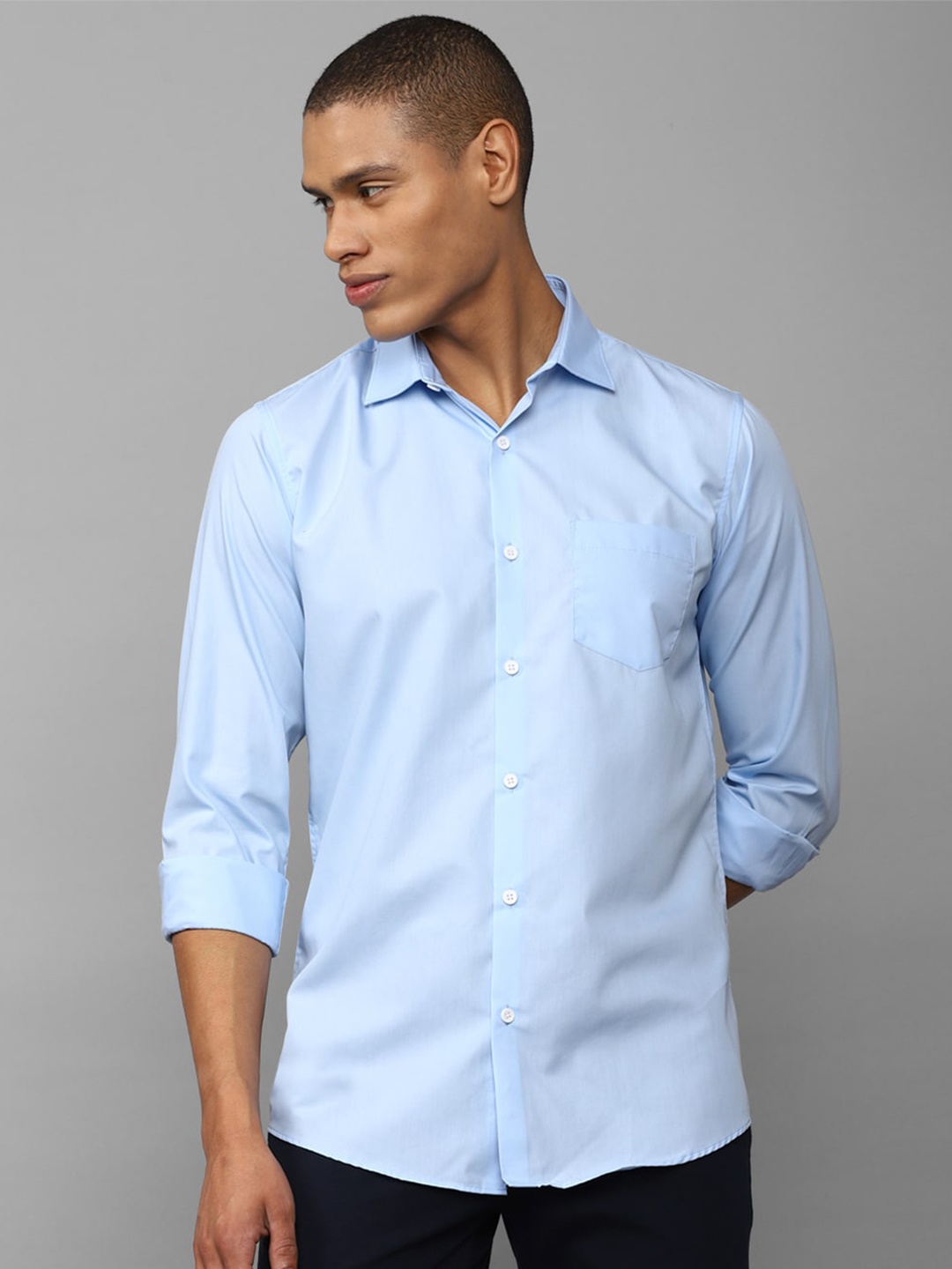 

Allen Solly Men Blue Slim Fit Pure Cotton Casual Shirt