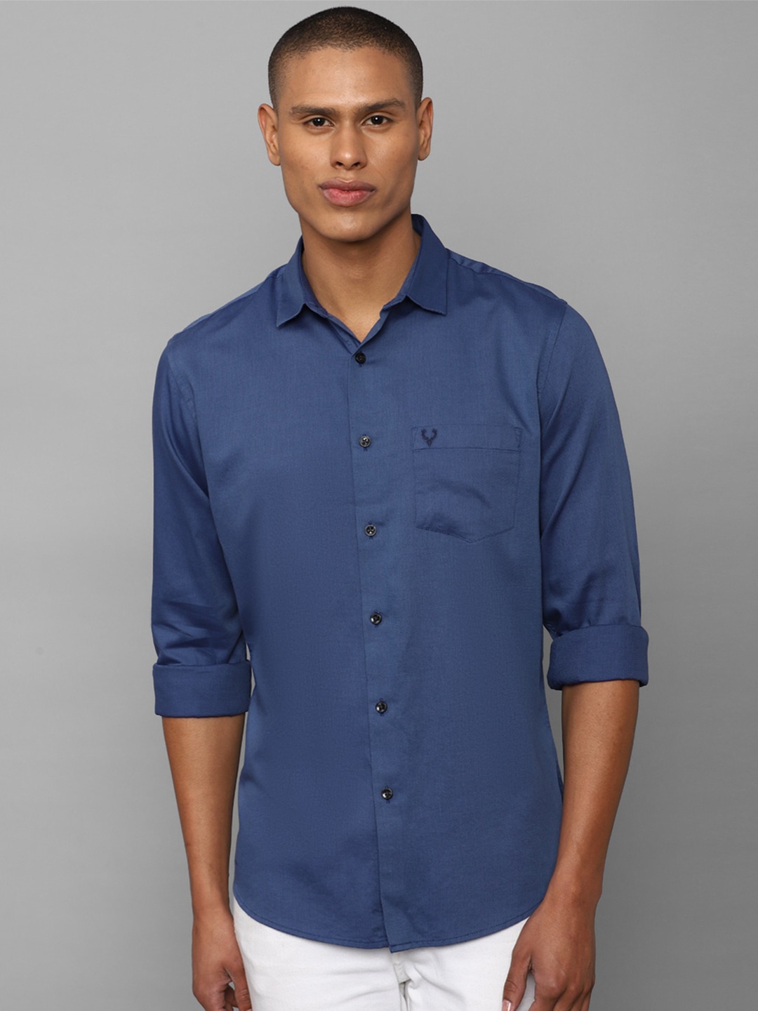 

Allen Solly Men Blue Slim Fit Cotton Casual Shirt