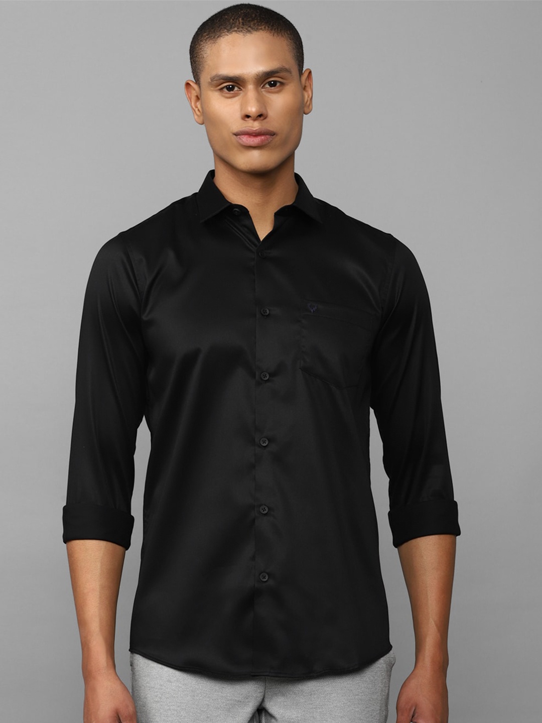 

Allen Solly Men Black Slim Fit Cotton Casual Shirt