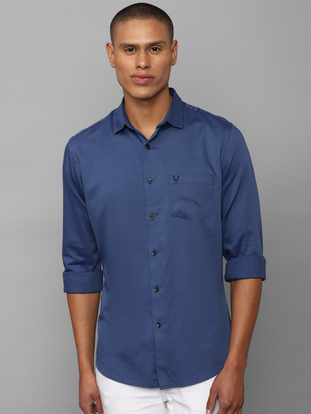 

Allen Solly Men Blue Slim Fit Cotton Casual Shirt