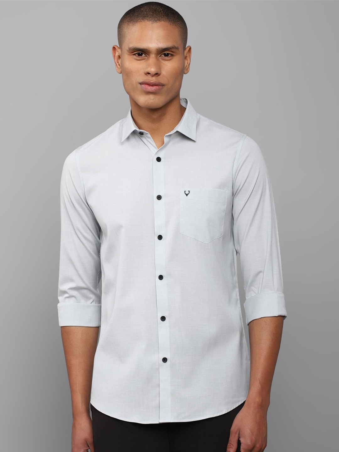 

Allen Solly Men Grey Slim Fit Casual Shirt