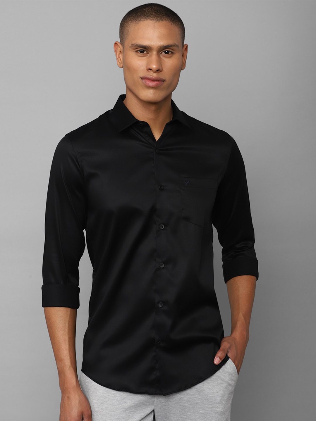 

Allen Solly Men Black Slim Fit Casual Shirt