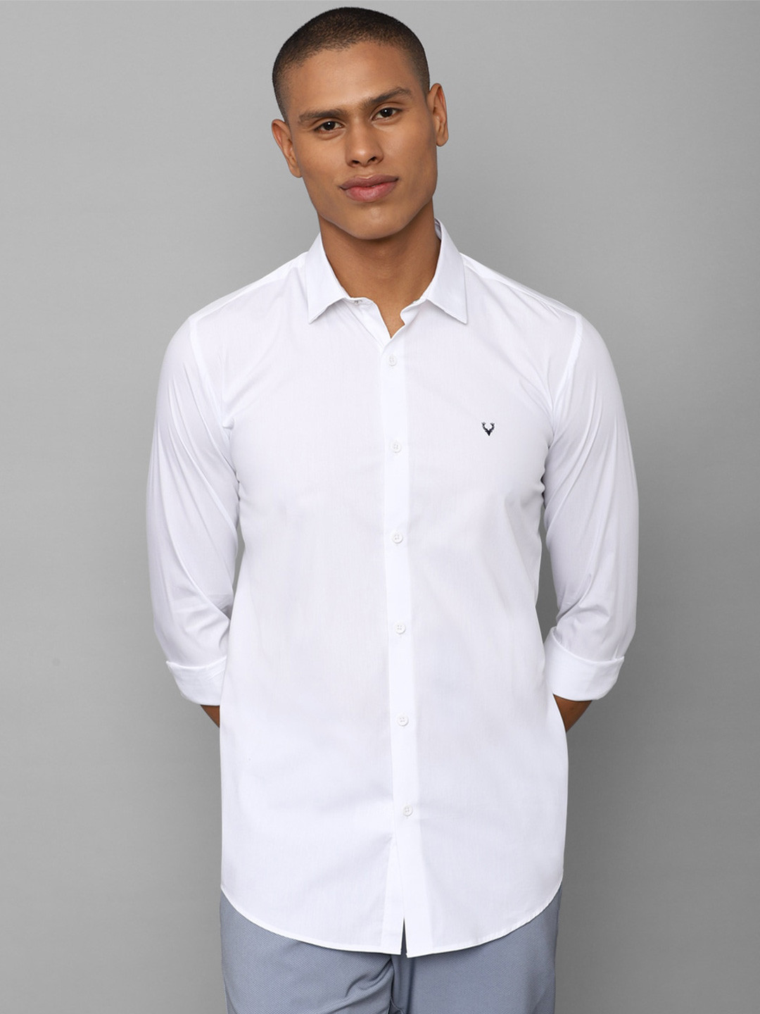 

Allen Solly Men White Slim Fit Casual Shirt