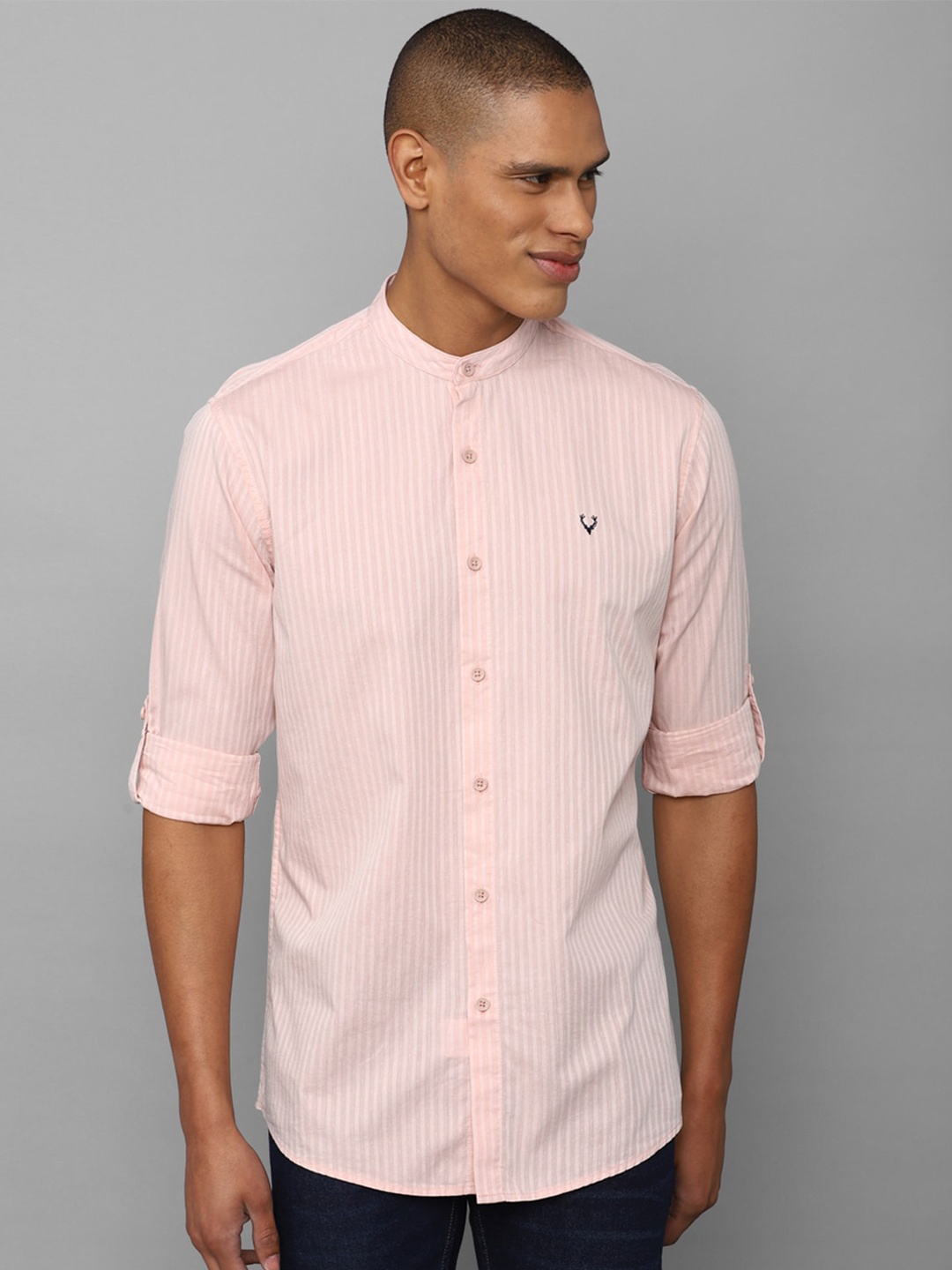 

Allen Solly Sport Men Pink Striped Casual Shirt