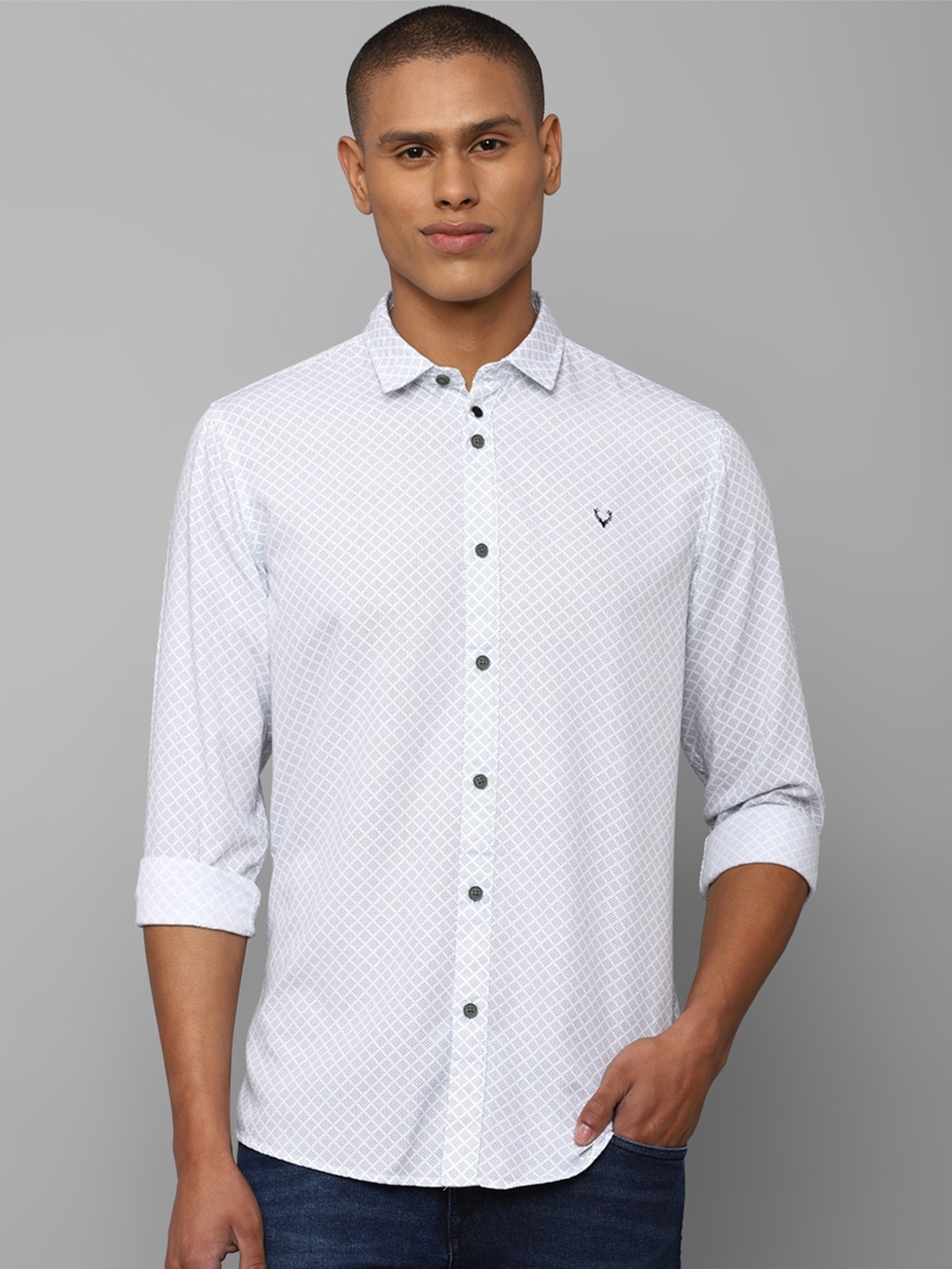 

Allen Solly Sport Men Printed Casual Shirt, White