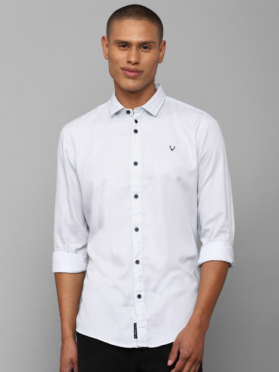 

Allen Solly Sport Men White Cotton Printed Casual Shirt