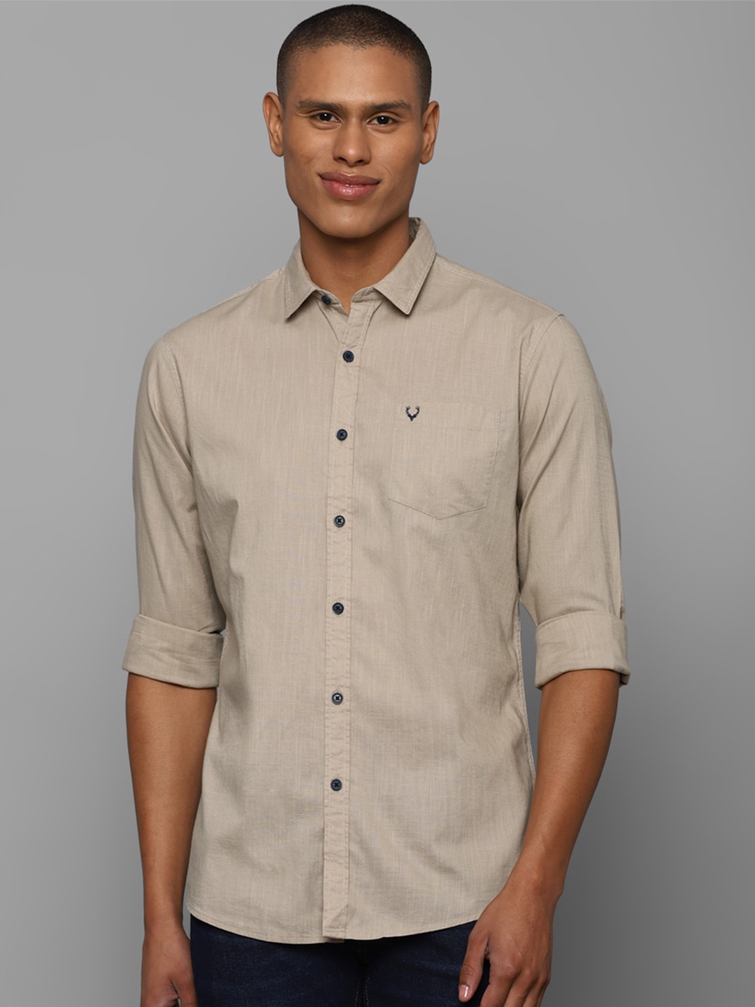 

Allen Solly Sport Men Beige Comfort Cotton Casual Shirt