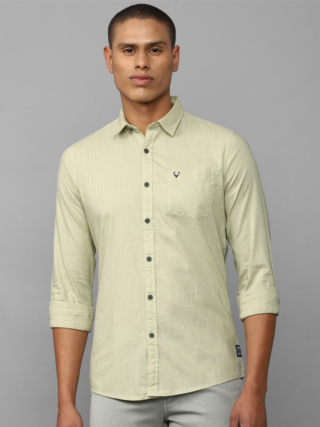 

Allen Solly Sport Men Green Cotton Casual Shirt