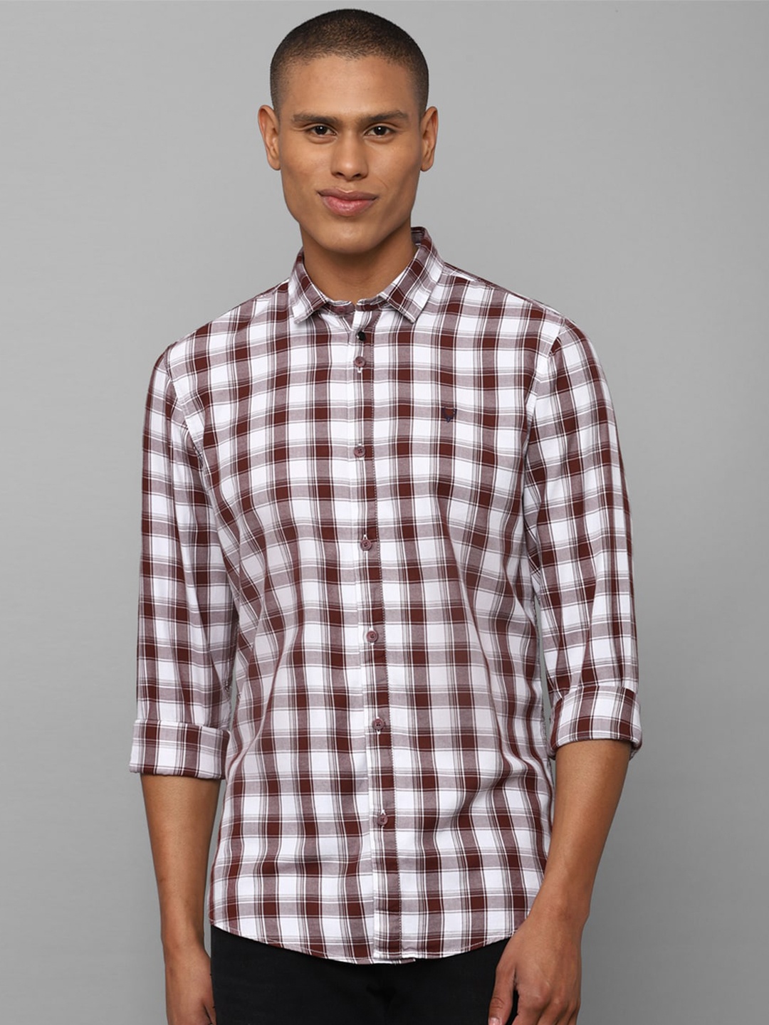 

Allen Solly Sport Men White Checked Cotton Casual Shirt